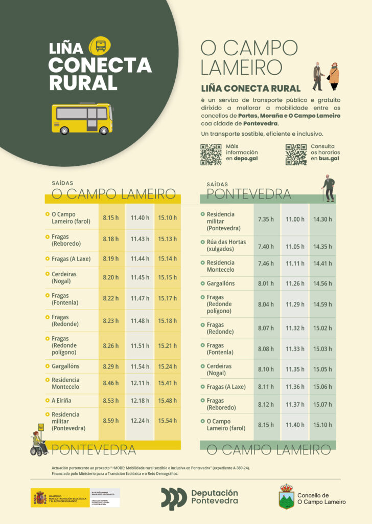 COMEZA A PARTIR DESTE LUNS 13 DE ABRIL EN O CAMPO LAMEIRO A LIÑA GRATUÍTA DE AUTOBÚS A PONTEVEDRA 